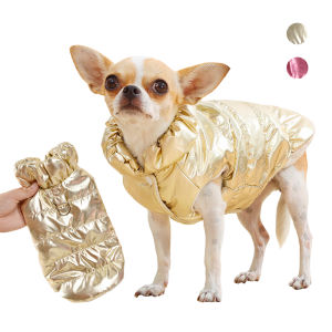Waterproof Puppy Jacket Coat With D-ring Winter Warm Fleece Dog Clothes For Small Medium Dogs Cats Yorkie French Bulldog Outfits