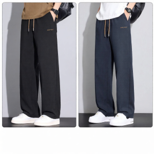 Mark Fairwhale | Trendy Casual Simple Straight Leg Pants Linen