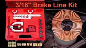 Brake Pipe Double/Single Flaring Tool Kit Including Pipe Cutter And Brake Pipe Repair Tools For Copper And Aluminum Pipes