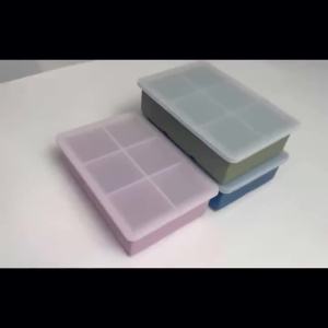 Ice Cube Tray Large Silicone Ice Cube Moulds with Removable Lids Large Square Ice Cube Moulds Easy Release Reusable BPA Fr