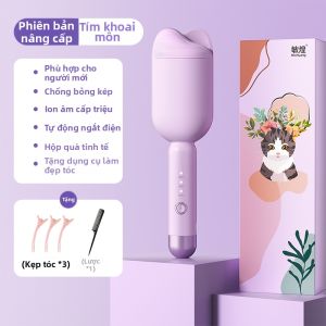 Bàn Chải Tóc Xoăn 36mm ION Âm Tính Bàn Chải Tóc Xoăn Sóng Nước Lớn Chuyên Dụng Cho Học Sinh Bánh Tráng Nướng Bàn Chải Tóc Xoăn