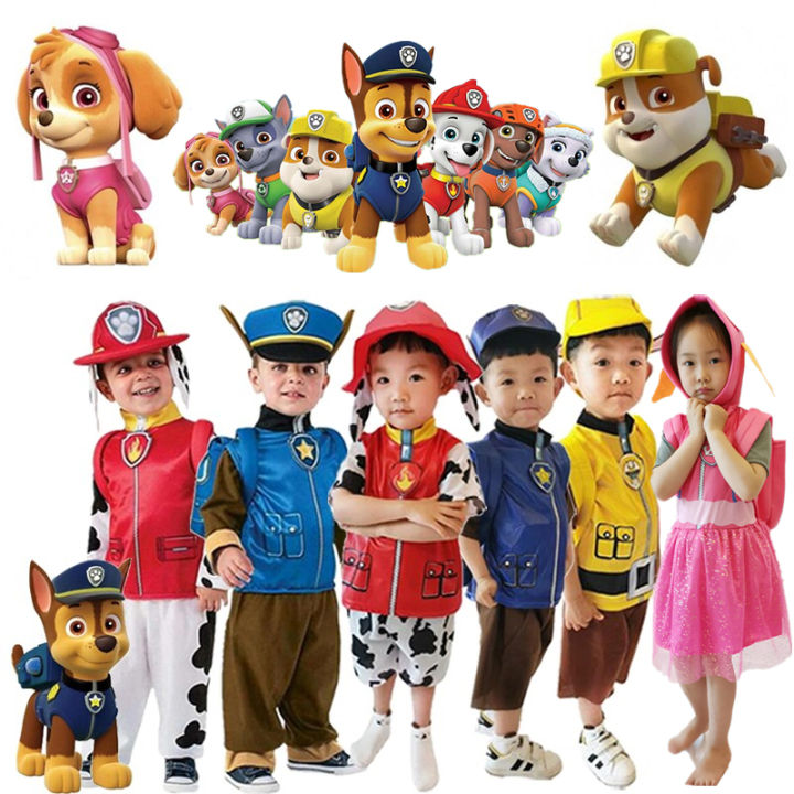 PAW Patrol Cosplay Costumes for Kids Boys Girls Marshalls Chase Skye ...