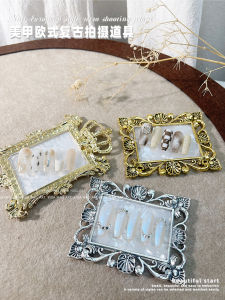 Retro Nail Beauty Display Board Palette Style Photo Frame Decoration Ornaments Cosmetics Still Life Photography Props Tools