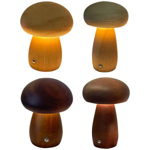 Bedside Table Night Light USB Rechargeable Mushroom Table Lamp Touch Switch Bedroom Sleeping Lamp for Bedroom Study Room