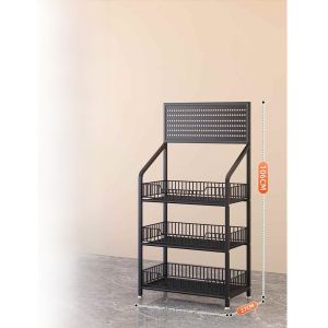 Multi-Layer Food Display Shelf Convenience Store Snack Rack Beverage Storage Organizer Carbon Steel Construction Retail Shop Toy Holder