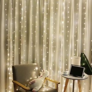 300cm*300cm Lampu Tirai Tumblr LED Dekorasi Indoor/Outdoor Dengan Daya USB / Kendali jarak jauh Lampu Natal Dekorasi / Lampu Tumblr Kawat 300 LED