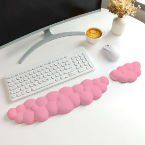 MILLZA Ergonomic Cloud Keyboard Wrist Rest Pad Set Mouse Wrist Rest with Memory Foam Non Slip for Gaming Office