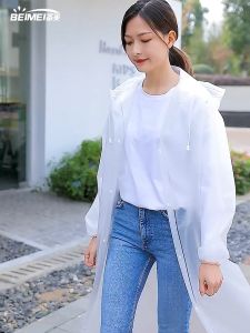 มีจำหน่ายนานถึงสิบปี EVA เสื้อกันฝน ชุดกันฝน คุณภาพดี กันน้ำ แบบหนา สไตล์เกาหล  แฟชั่นเสื้อกันฝนผู้ใหญ่ สีสันสดใส เหนียวทนทานไม่ขาดง่าย