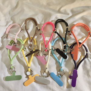Stylish Trendy Ins Color Contrast Patchwork Portable Carrying Strap for Phone Case Creative DIY Ornaments Portable Wrist Strap Key Bracelet Lanyard Apple Huawei Xiaomi Oppo/Vivo Creative Men and Women