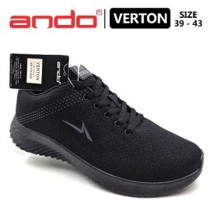 Sepatu Sekolah Anak Remaja SMA Laki Laki – Sepatu Pria Dewasa – ANDO – VERTON – Size 39-43 – Sneakers – Sport – Tali