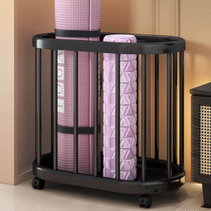 Multi-Purpose Storage Bin Organizer With Wheels Movable Dirty Clothes Laundry Storage Basket Fitness Gear Yoga Mats Storage Cart
