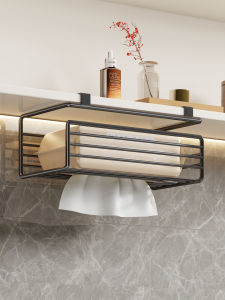 Wall-mounted Punch-free Storage Rack for Toilet Paper