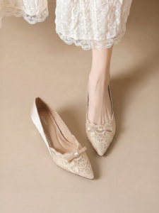 Agsdon | Lace Cutout Breathable Stiletto Heels