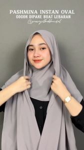 Pashmina Inner Oval Ninja Menutup Dada Hijab Instan Meleyot jersey