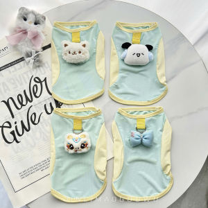 Light Green Summer Pet Clothes Thin Dog And Cat Vests Anti Shedding for Small And Medium Breeds Such as Bichon And Schnauzer