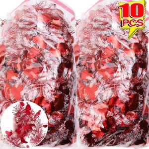 Dizoey 10M Valentines Day Tinsel Garlands White Red Pink Shiny Twist Garland For Wedding Birthday Anniversary Party Hanging Decorations