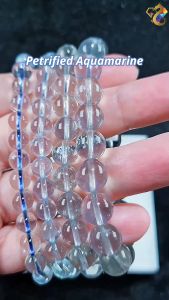 Super Premium Rare Petrified Aquamarine Bracelet