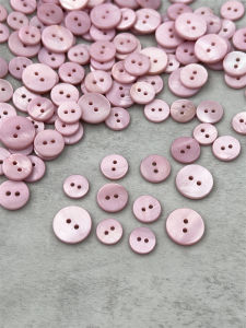 Pastel Pink Shell Chiffon Knitted Cardigan Button Shirt Sleeve Neck High End DIY Handmade Childrens Buttons Home Fabric Sewing