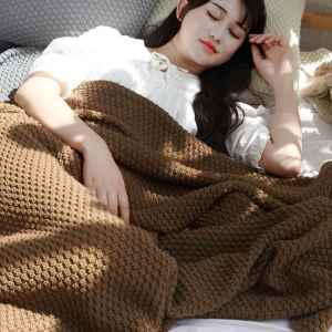 Nordic Fringe Knitted Blanket