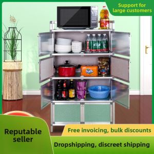 Easy-assembly Multi-function Aluminum Kitchen Storage Cabinet