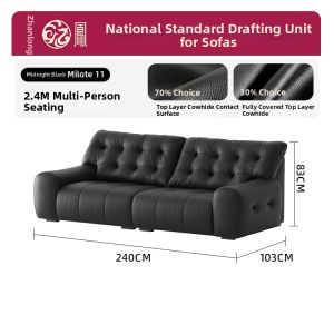 Bear Design Modern Italian Style Sofa for Small Spaces Large Seating Depth