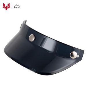 Retro หมวกกันน็อครถจักรยานยนต์ครึ่งหน้า 3 ปุ่ม Snap Visor Flip Up Wind Shield Vintage หมวกกันน็อคมอเตอร์ไซค์อุปกรณ์เสริม