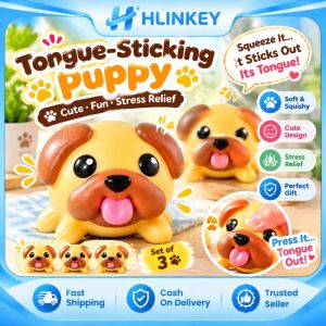 Hlinkey vui Puppy lưỡi ra Squishy thần tài đồ chơi mini dễ thương Dog công cụ giảm căng thẳng Đồ treo móc khóa Charm Gắn Túi mới lạ món quà sinh nhật cho học sinh