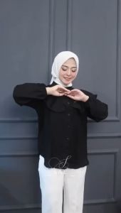 Blouse Wanita Kekinian/RAFAELA SHIRT/Atasan wanita kemeja linen premium