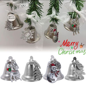 YESPERY กระดิ่งสเตนเลสสตีลสำหรับคริสต์มาส6ซม. จี้ต้นไม้คริสต์มาสแขวนจี้รูปกวางเกล็ดหิมะกระดิ่งคริสมาสต์ตกแต่งคริสมาสต์ในบ้านอุปกรณ์งานเลี้ยง