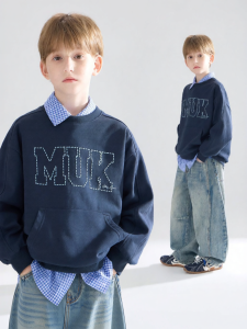MUCMUKN | American Style Campus Loose Retro Print Boys Top