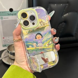 OnePlus Ace5 pro Phone Case Mirror Stand Protective Cover Full Protection Outdoor Little Ball Mirror Stand Creative Design