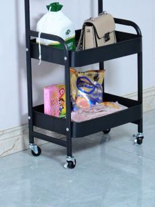 3 Tier Trolley Racks With Wheels Multifunction Storage Shelf Rack For Snack Kitchen Rack Bathroom Office Rack Shelf