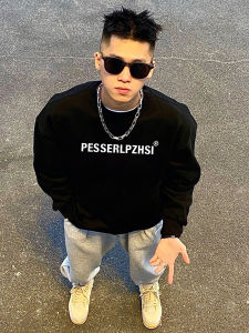 เสื้อยืดคอกลมแขนยาวผู้ชาย ผ้าฝ้ายแท้ ใส่ได้ทั้งฤดูใบไม้ผลิและฤดูใบไม้ร่วง ทรงหลวม แฟชั่นสตรีท ลำลอง ลำลอง