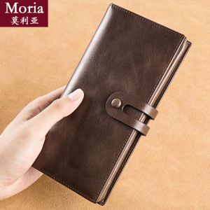 Genuine Leather Wallet Mens Long Style 2025 New Mobile Phone Clutch Card Holder Integrated Leather Wallet Money Clip