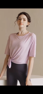 Baju Atasan Olahraga Wanita Lengan Pendek Kaos Oversize T-Shirt Yoga(021)