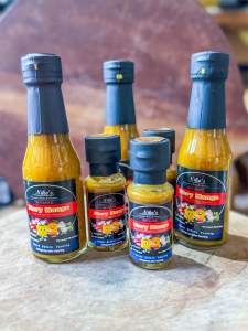 Niko’s Sinamak Infierno Carolina Reaper Mango Habanero Pineapple Habanero and Garlic Habanero Hotsauce
