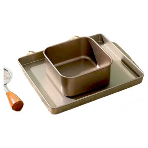 Khay Nướng Vuông Chống Dính 6-8-9 Inch Dùng Tại Nhà Bằng Thép Cacbon Kiểu Châu Âu Khay Nướng Bánh DIY Dành Cho Mọi Người