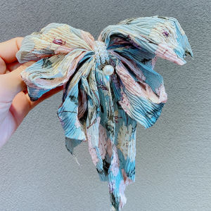 กิ๊บติดผมลายดอกไม้สไตล์เกาหลี รูปผีเสื้อ น่ารัก หรูหรา กิ๊บติดผมแบบยืดหยุ่นอเนกประสงค์ แฟชั่นฤดูร้อน 2021 กิ๊บติดผมสไตล์เกาหลี