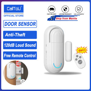 CalToU Door Alarm Security System for Home Anti-Theft Window Sensor 140dB Door Lock Alarm Siren for Office with SOS Help Remote Control DA09BL