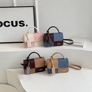 Trendy 2025 Patchwork Handbag Women’s Fashion Tote Bag High Quality PU Leather Lightweight & Spaciou