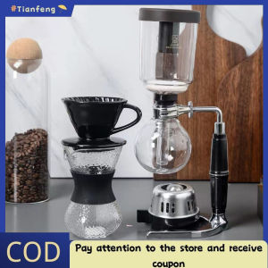 Handheld Siphon Coffee Maker Heat-resistant Glass Coffee Filter Kit Japanese Style Homemade Coffee Machine