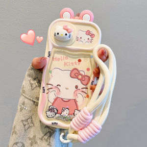 CrashStar Cute Ear Cartoon Quicksand Silicone Soft Phone Case With Slide Camera Protection For iPhone 16 15 Pro Max Plus 14 13 12 Pro Max 11 Fashion Phone Casing Cover Shell With Lanyard With Full Cover Lens Camera Protection Hot Sale