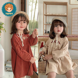 Đầm vintage thêu hoa cho bé