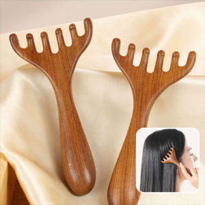 Dorisna gỗ lược massage đầu dụng cụ mát xa da đầu Cổ và Vai cạo Lược lược răng thưa