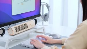 พัดลมหมุนเวียนอากาศ พัดลมไร้ใบพัด พัดลมแบบพกพา Xiaomi พัดลมแคมป์ปิ้ง Tower fan