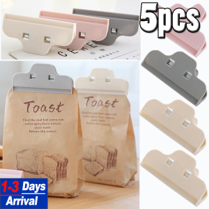 5pcs Food Snack Sealing Clamp Clip / Food Clips T Sealing Clip / Plastic Bag Sealer Moisture Proof Fresh Keeping Sealer / Snack Sealed Clip Kitchen Tool