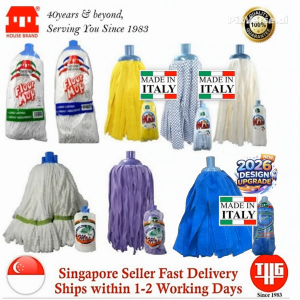 Mop Mop Head Mophead Cotton Cloth Synthetic Microfiber Microfibre PVA Refill and Pole Industrial Mop (HOUSE BRAND)