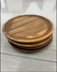 D2 002 150mm*150mm*25mm Mini Round Plate Wood Sold As 3pcs 50% OFF 50% OFF