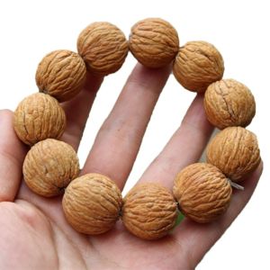 Fu Ruitang Lao Sister Golden Monkey Walnut Buddha Beads Lotus Hand Chain Deep Carved High Denial Handlebar Wooden Jewelry