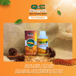 QnC Jelly Gamat Vitamin atasi Luka Pasca Operasi SC Luka Sayat dan Gores Luka Jahitan Operasi dan lainnya - Ekstrak Teripang/Gamat Emas Asli 100% HALAL MUI BPOM